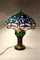 Jugendstil Salonlampe aus patinierter Bronze & Glasmalerei im Stil von Tiffany Studios, 1980er 10