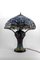 Jugendstil Salonlampe aus patinierter Bronze & Glasmalerei im Stil von Tiffany Studios, 1980er 5