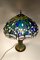 Jugendstil Salonlampe aus patinierter Bronze & Glasmalerei im Stil von Tiffany Studios, 1980er 11