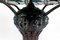 Jugendstil Salonlampe aus patinierter Bronze & Glasmalerei im Stil von Tiffany Studios, 1980er 7