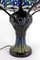 Jugendstil Salonlampe aus patinierter Bronze & Glasmalerei im Stil von Tiffany Studios, 1980er 8