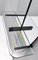 Vintage Oval Wall-Mounted Entryway Mirror and Console Table with Glass Top, 1980s 10