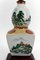 Japanese Porcelain Lamp with Castles and Pagodas Decor, 1950s 7