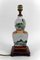 Japanese Porcelain Lamp with Castles and Pagodas Decor, 1950s 3
