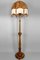 Vintage Art Deco Floor Lamp in Carved Oak, 1920 1