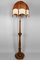 Vintage Art Deco Floor Lamp in Carved Oak, 1920 4