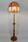 Vintage Art Deco Floor Lamp in Carved Oak, 1920 5