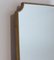Espejo de pared italiano Mid-Century con marco de latón de Gio Ponti, años 60, Imagen 3