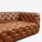 Three-Seater Tan Tank Sofa from Pure White Lines, Image 2
