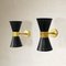 Italienische Mid-Century Messing Wandleuchten, 1950er, 2er Set 2