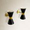 Italienische Mid-Century Messing Wandleuchten, 1950er, 2er Set 4