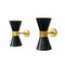 Italienische Mid-Century Messing Wandleuchten, 1950er, 2er Set 1