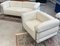 LC2 Zwei-Sitzer Sofa und Stuhl aus weißem Leder von Le Corbusier & Pierre Jeanneret für Cassina, 1970er, 2er Set 1