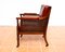 Georgian Regency Bergere Library Chair in Leather and Cane Rattan, 1810s-1820s, Image 5