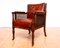 Georgian Regency Bergere Library Chair in Leather and Cane Rattan, 1810s-1820s, Image 2
