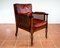 Georgian Regency Bergere Library Chair in Leather and Cane Rattan, 1810s-1820s, Image 8