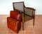 Georgian Regency Bergere Library Chair in Leather and Cane Rattan, 1810s-1820s, Image 23