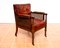Georgian Regency Bergere Library Chair in Leather and Cane Rattan, 1810s-1820s, Image 12