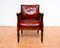 Georgian Regency Bergere Library Chair in Leather and Cane Rattan, 1810s-1820s, Image 3