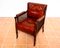 Georgian Regency Bergere Library Chair in Leather and Cane Rattan, 1810s-1820s, Image 7