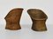 Fauteuils Nordic Barrel en Woven Rush, Danemark, 1970, Set de 2 2