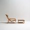 Set of Pulkka Lounge Chair with Ottoman by Ilmari Lappalainen for Asko, 1980s, Image 4