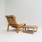 Sillón Pulkka con otomana de Ilmari Lappalainen para Asko, años 80. Juego de 2, Imagen 8