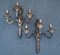 Vergoldete Louis XVI Wandleuchten aus Bronze, 2er Set 1