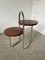Bauhaus Art Deco Console Stand in Wood and Chrome, 1940s 1