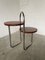 Bauhaus Art Deco Console Stand in Wood and Chrome, 1940s 24
