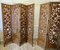 North African Carved Pierced 4-Fold Screens, 1960s, Set of 2 4