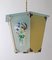 Art Deco Lantern Lamp with Hand-Painted Spring Flowers, Germany, 1920s, Image 6