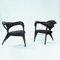 Fauteuils Tripodes Sculpturaux en Rotin, 1980s, Set de 2 1