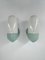 Ceramic Aqua Blue Green Wall Lamp by Wilhelm Wagenfeld for Lindner, 1958, Image 4