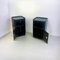 Chariots de Bar Componibili Noirs Brillants par Anna Castelli Ferrieri pour Kartell, 1960s, Set de 2 2