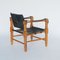 Black Leather Safari Chair, 1960s 2