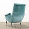 Fauteuil Vintage en Velours et Laiton, Italie, 1960s 8