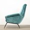 Vintage Velvet & Brass Armchair, Italy, 1960s 3