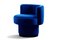 Caos Accent Chair in Blue Velvet from Moanne 2