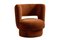 Ritual Armchair in Brown Velvet from Moanne 1