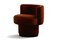 Caos Accent Chair in Brown Velvet from Moanne 2