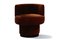Caos Accent Chair in Brown Velvet from Moanne 1