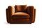 Brauner Samt Clubsessel von Moanne 1