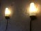 Lampade da parete opaline, anni '50, set di 2, Immagine 3