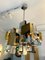 Italian Brass and Glass Chandelier by Sciolari for Stilkronen, 1970s 10