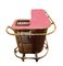Mobile Bar in Rattan and Bamboo with Rattan Stools by Tito Agnoli, Italy, 1960s, Set of 3, Image 6