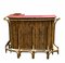 Mobile Bar in Rattan and Bamboo with Rattan Stools by Tito Agnoli, Italy, 1960s, Set of 3, Image 4
