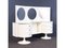 Cajonera vintage con espejo, taburete y silla, años 70. Juego de 3, Imagen 5