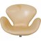 Vintage Swan Chair in Patinated Natural Leather by Arne Jacobsen, 2000s 5