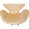 Vintage Swan Chair in Patinated Natural Leather by Arne Jacobsen, 2000s 6